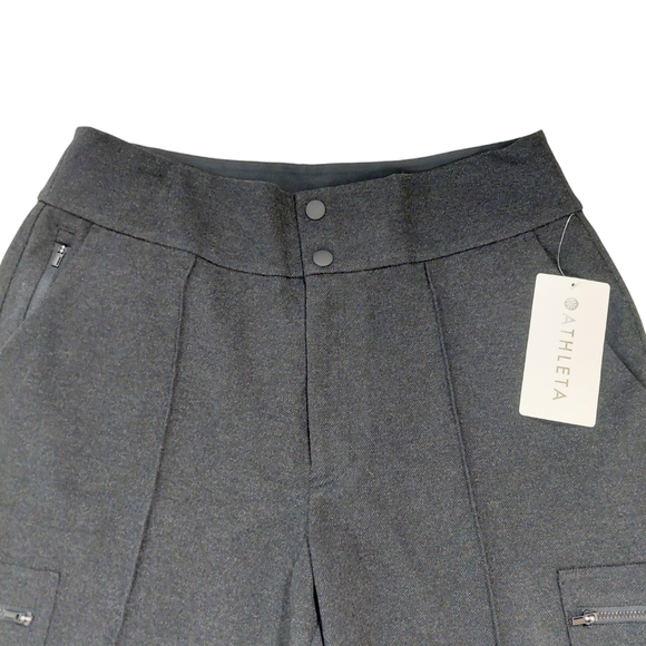 Athleta Venice Heathered Charcoal Grey Cargo Pants - Picture 6 of 13